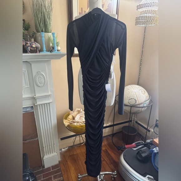 Ronny Kobo Afra Ruched Bodycon Dress in Navy XS - Picture 8 of 16